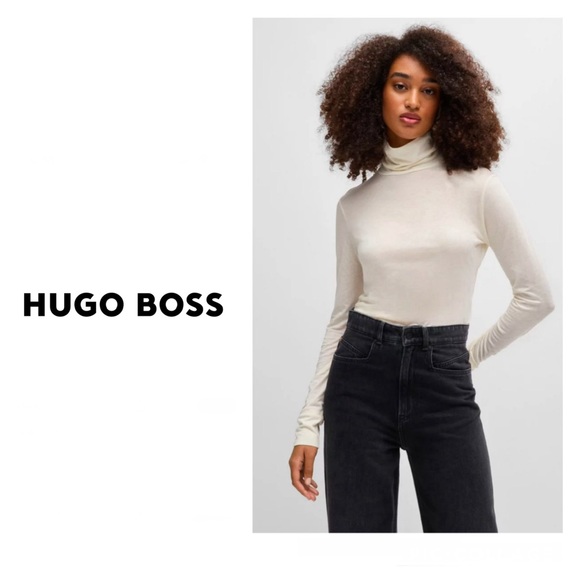 Hugo Boss Tops - Hugo Boss white turtleneck✨